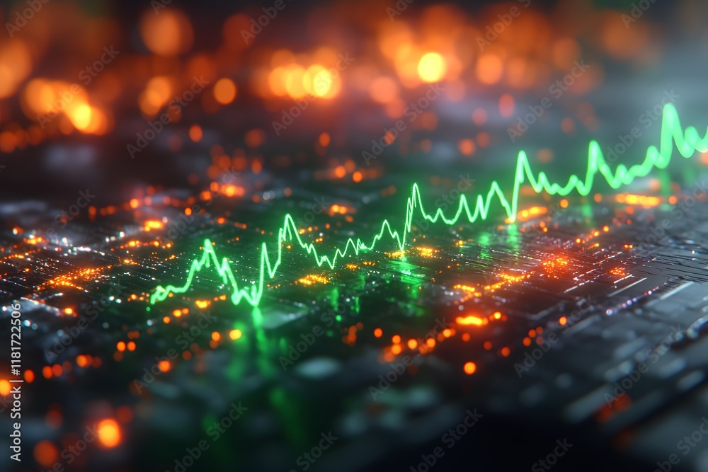 Abstract digital fractal pattern of glowing data streams, a mesmerizing backdrop for futuristic technology concepts Abstract digital fractal pattern of glowing data streams, a mesmerizing backdrop for futuristic technology concepts