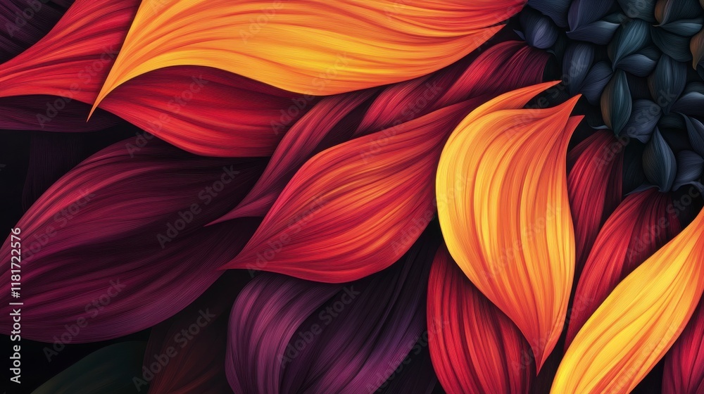 Stunning Abstract Floral Design with Vibrant Petals Stunning Abstract Floral Design with Vibrant Petals