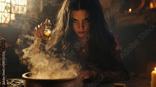 “Mystic Flames Beneath the Cauldron”