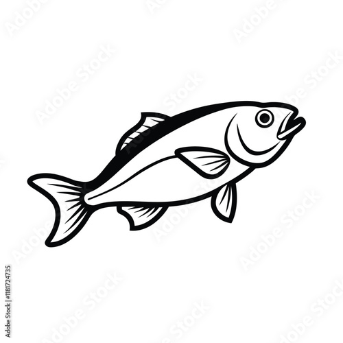 Cod vector illustration on white background