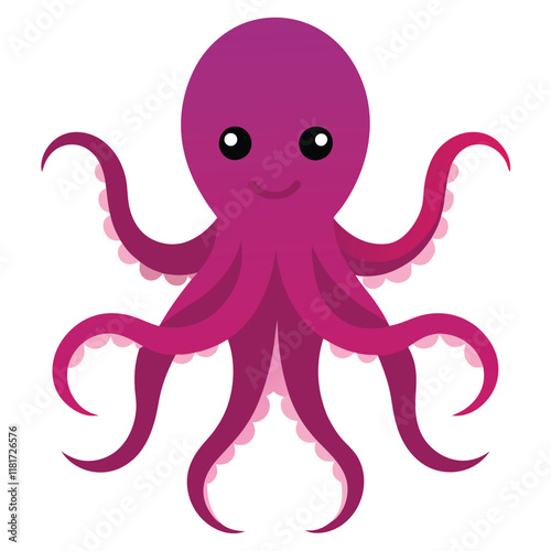 octopus vector illustration isolated on white