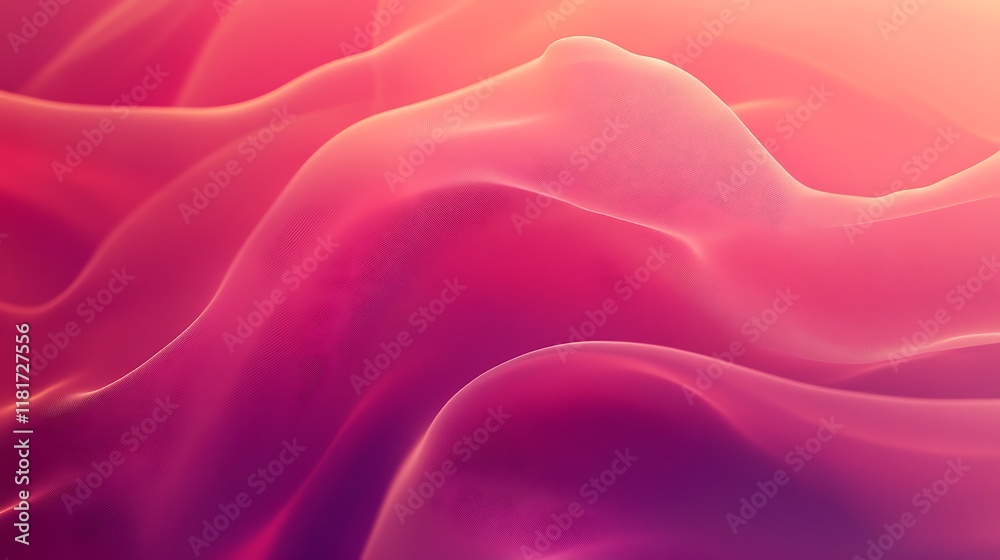 Fototapeta premium Abstract Pink and Purple Swirling Waves Design