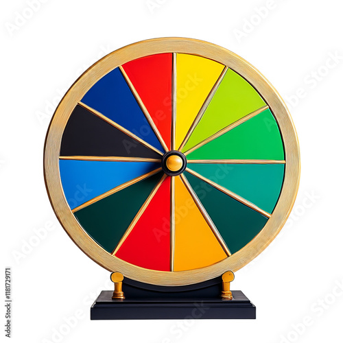 modern colorful Wheel of fortune on white background