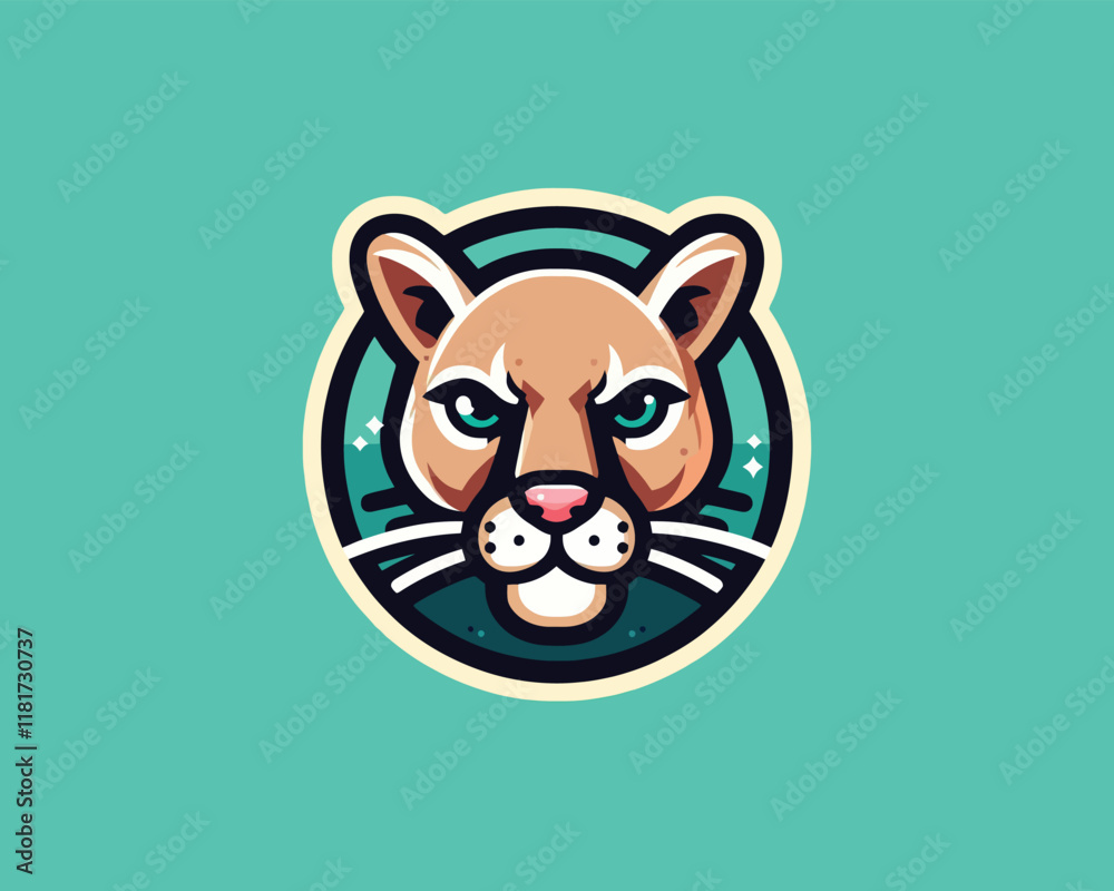 Cougar Head, face, Logo Design Vector Illustration Cougar Head, face, Logo Design Vector Illustration