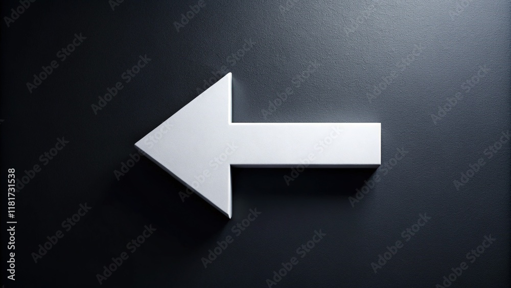 Black Background Arrow Sign: Right-Facing Directional Pointer Stock Photo Black Background Arrow Sign: Right-Facing Directional Pointer Stock Photo