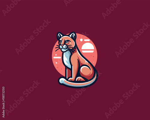 Cougar Logo Design Vector Illustration