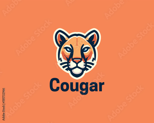 Cougar Head, face, Logo Design Vector Illustration