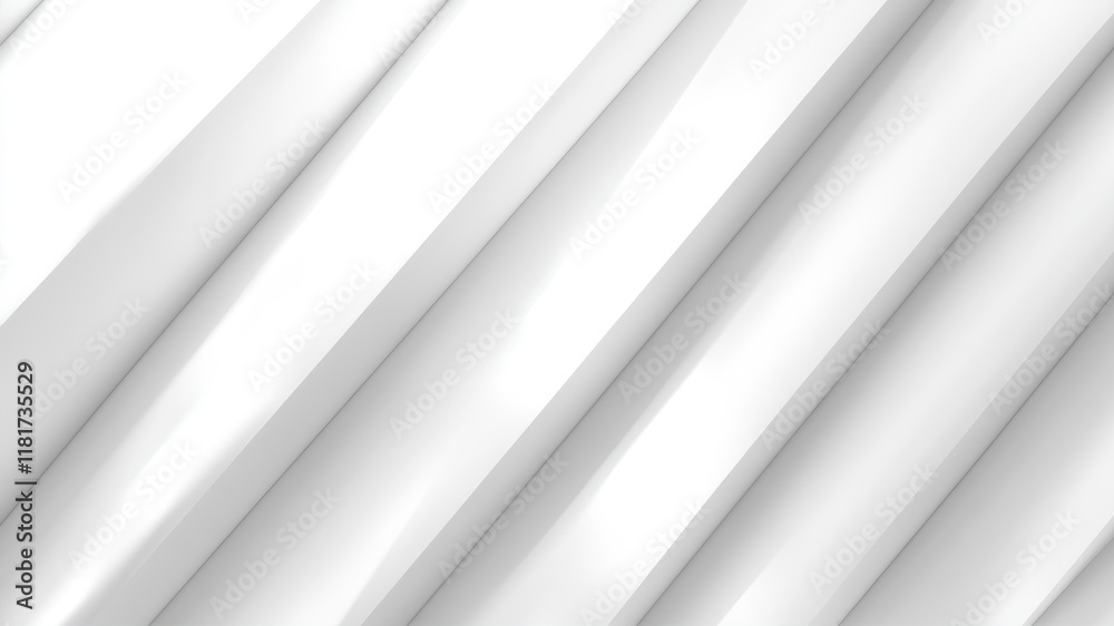 Fototapeta premium Diagonal Lines Create a Striking Abstract Composition Against a Clean White Background, Evoking Movement and Depth in a Minimalist Design