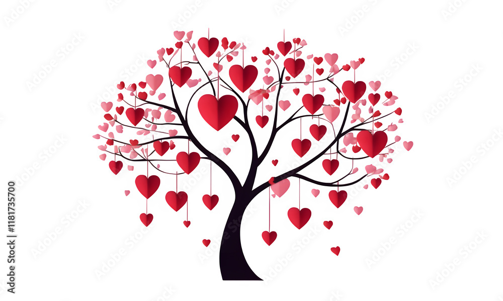 Celebrating Valentine's Day with a twist! Picture a Valentine tree adorned with heart-shaped paper leaves and dangling hearts. It's a fun illustration! Celebrating Valentine's Day with a twist! Picture a Valentine tree adorned with heart-shaped paper leaves and dangling hearts. It's a fun illustration!