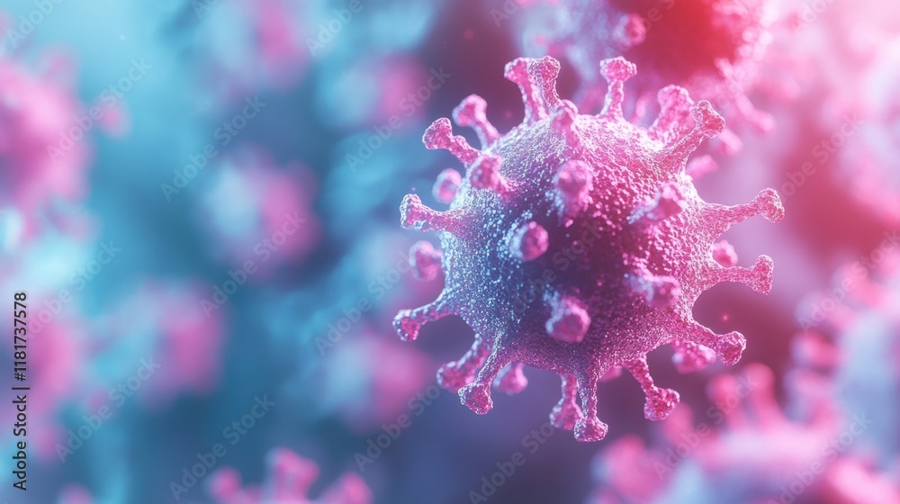 A detailed look at the lung blueprint surrounded by HMPV particles highlights their role in flu-like symptoms and respiratory issues A detailed look at the lung blueprint surrounded by HMPV particles highlights their role in flu-like symptoms and respiratory issues