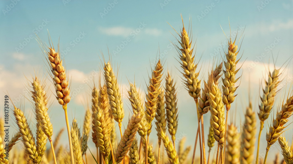 Wheat field under blue sky Wheat field under blue sky