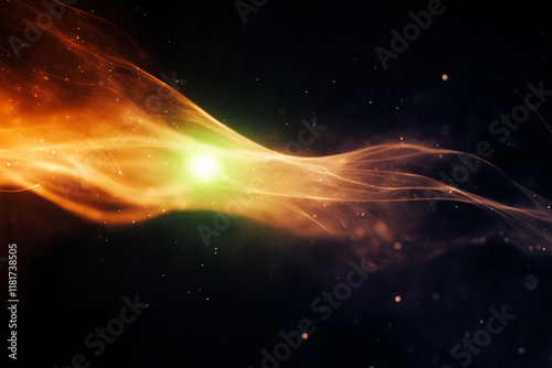 a microcosmic view of quantum communication cables and lines, wall art abstract background image.