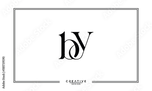 BY, YB, B, Y, Abstract Letters Logo Monogram