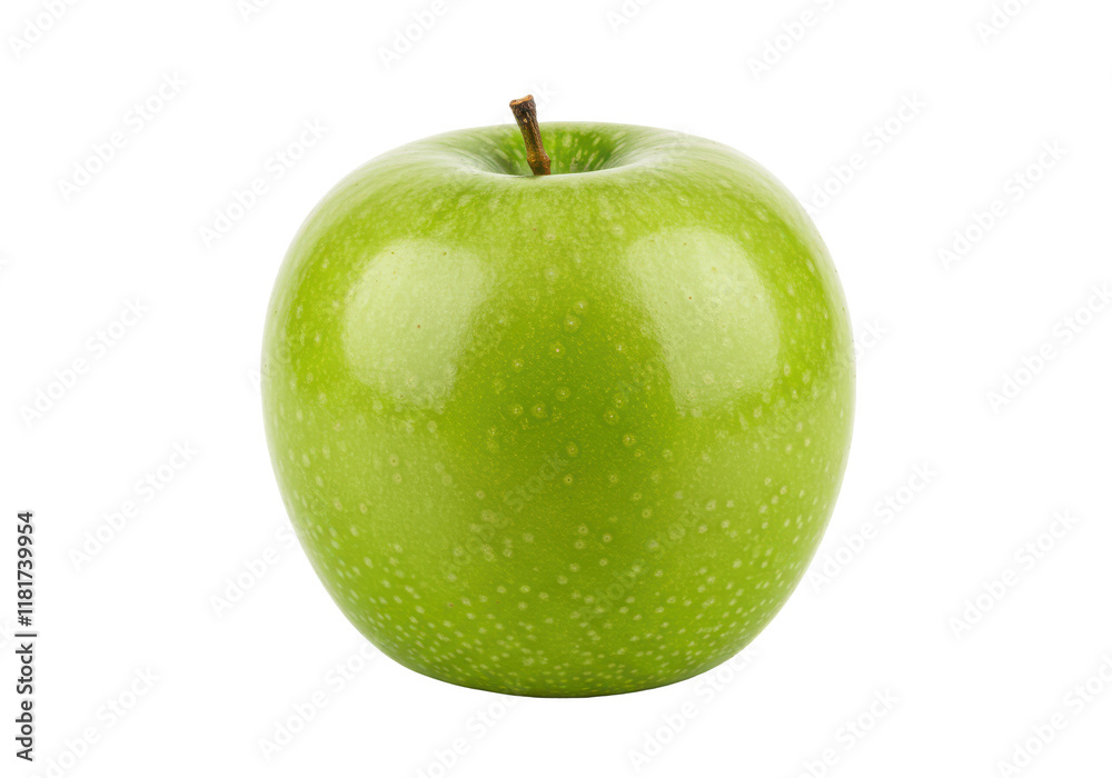 Ripe whole green apple, isolated on white background, no depth of field, sharp. Ripe whole green apple, isolated on white background, no depth of field, sharp.