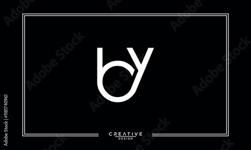 BY, YB, B, Y, Abstract Letters Logo Monogram