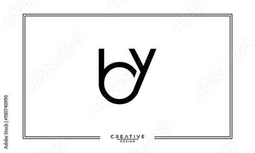 BY, YB, B, Y, Abstract Letters Logo Monogram