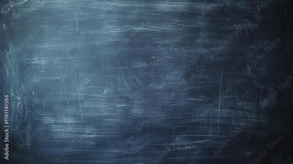 Blank black chalkboard with a textured surface and marks visible Blank black chalkboard with a textured surface and marks visible