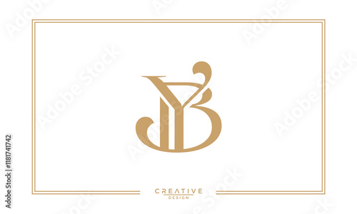 BY, YB, B, Y, Abstract Letters Logo Monogram