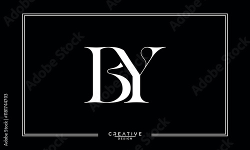 BY, YB, B, Y, Abstract Letters Logo Monogram