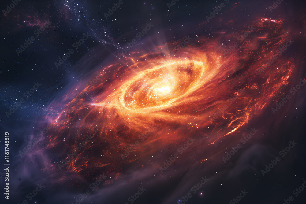 Obraz premium Supernova explosion, bright and colorful astronomy concept.