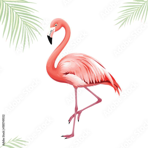 pink flamingo bird