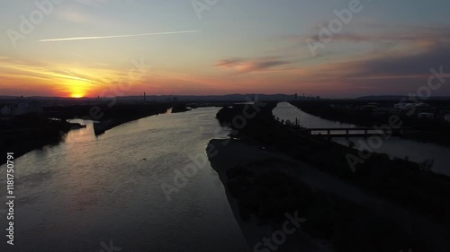 Danube island from above