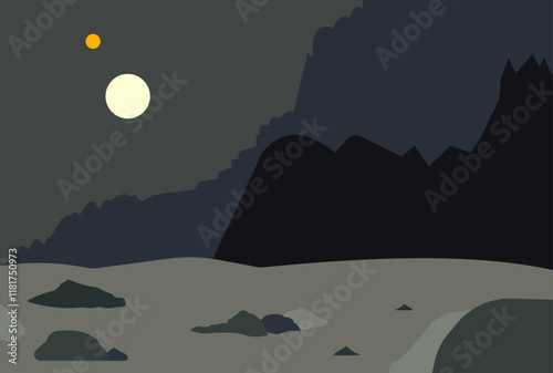 Vector graphic of national science fiction day. flat design. flyer design. flat illustration. Bilim kurgu günü illüstasyonu.
