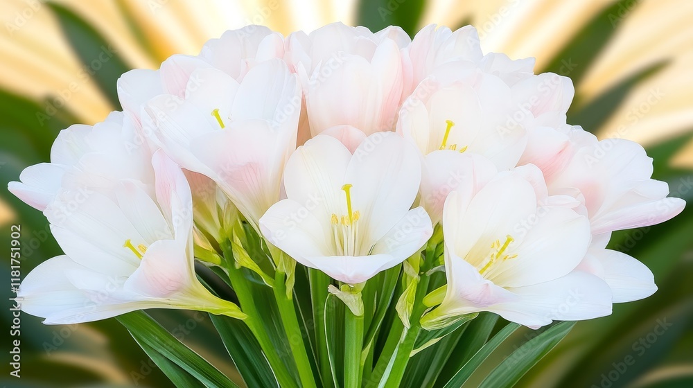 Delicate Bouquet of Clivia Miniata Flowers Delicate Bouquet of Clivia Miniata Flowers