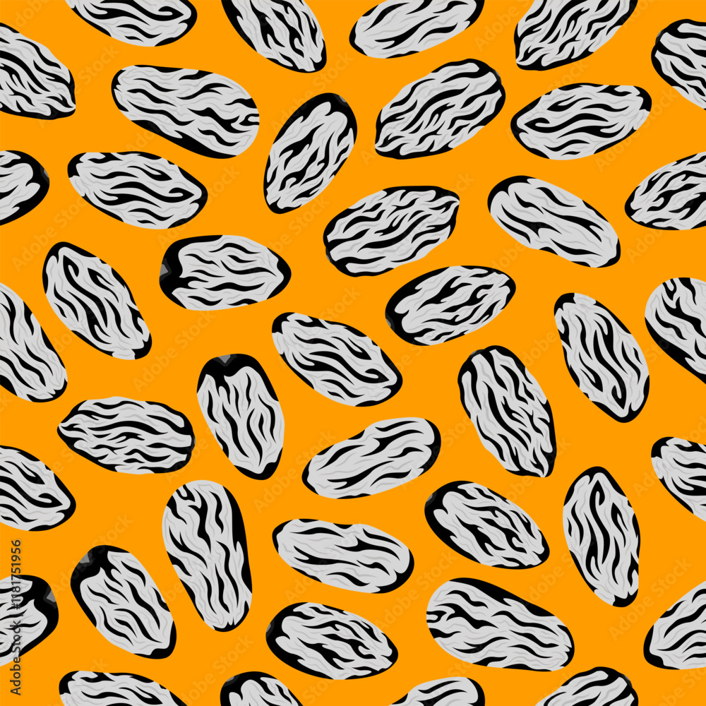 Date fruit seamless pattern. Palm fruit black and white motif from middle east on orange background. Iftar, Ramadan Kareem, Eid Al Fitr, Eid Al Adha Element Decoration Banner Date fruit seamless pattern. Palm fruit black and white motif from middle east on orange background. Iftar, Ramadan Kareem, Eid Al Fitr, Eid Al Adha Element Decoration Banner