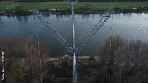 Industrial bridge from above