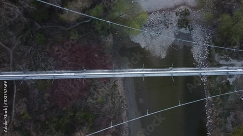 Industrial bridge shot from top