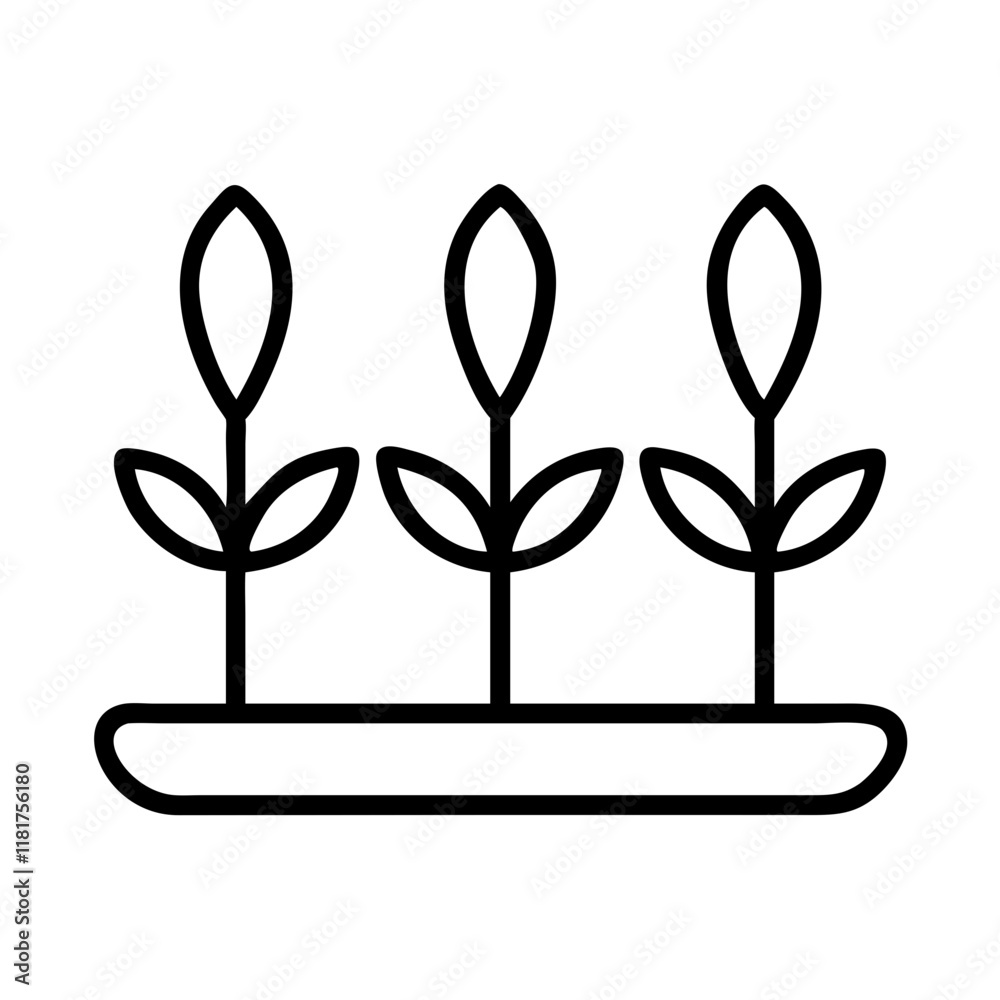 microgreens icon, vegetables line art, vegetables vector - simple black line art icon of microgreens perfect for logos, and vegetables-themed designs. microgreens icon, vegetables line art, vegetables vector - simple black line art icon of microgreens perfect for logos, and vegetables-themed designs.