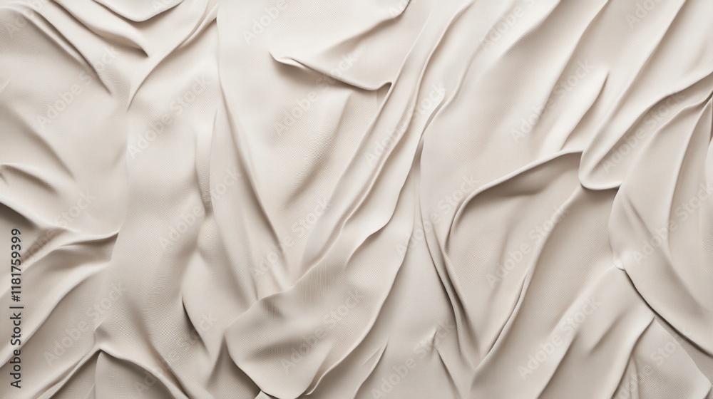 Obraz premium fabric texture design art, beige fabric texture, abstract drapery design, beige fabric folds art, abstract fabric textures, beige textile design, elegant fabric texture design, modern fabric texture