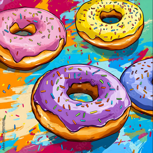 donuts on white