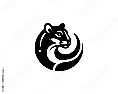 Cougar Head Logo Design icon Vector Illustration