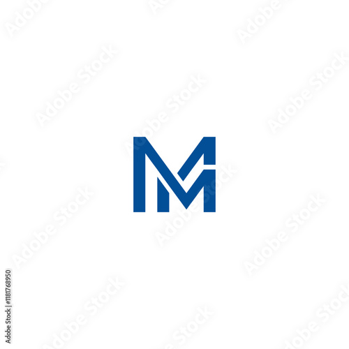 Initial letter M duble logo. Letter M Marketing and investment. Usable for Business and Marketing Logos. Flat Vector Logo Design. economical photo