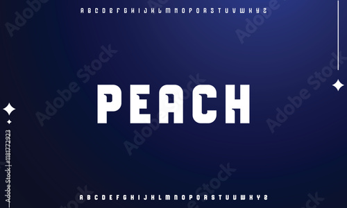 Modern abstract digital alphabet font. Minimal technology typography, Creative urban sport fashion futuristic font and with numbers. vector illustration