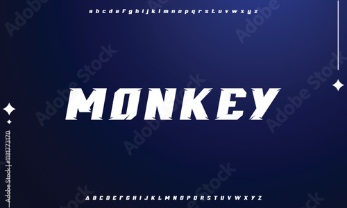 Modern abstract digital alphabet font. Minimal technology typography, Creative urban sport fashion futuristic font and with numbers. vector illustration