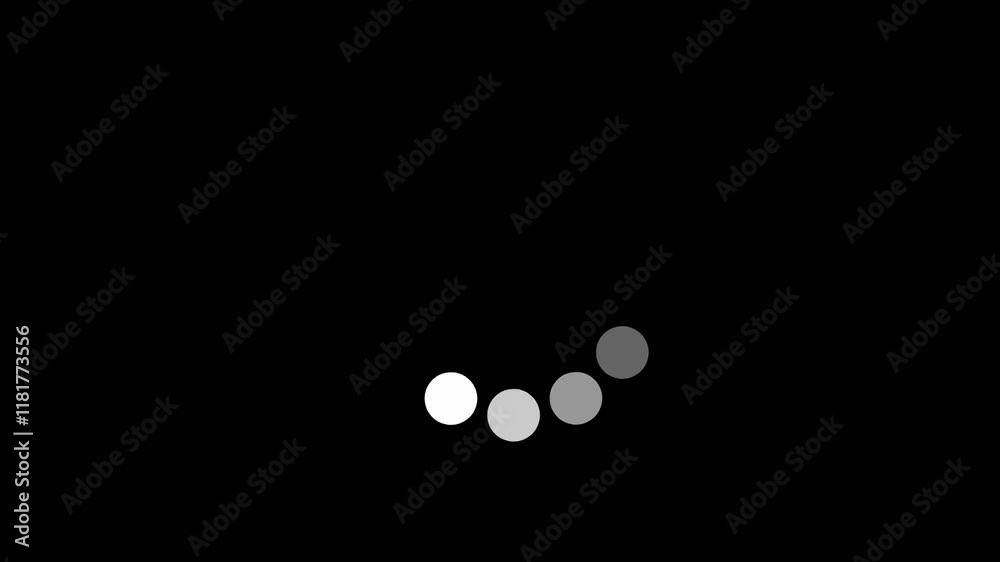 Animation of the rotating loading concept in white on a black background. Animation of the rotating loading concept in white on a black background.