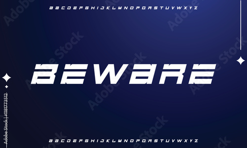 Modern abstract digital alphabet font. Minimal technology typography, Creative urban sport fashion futuristic font and with numbers. vector illustration