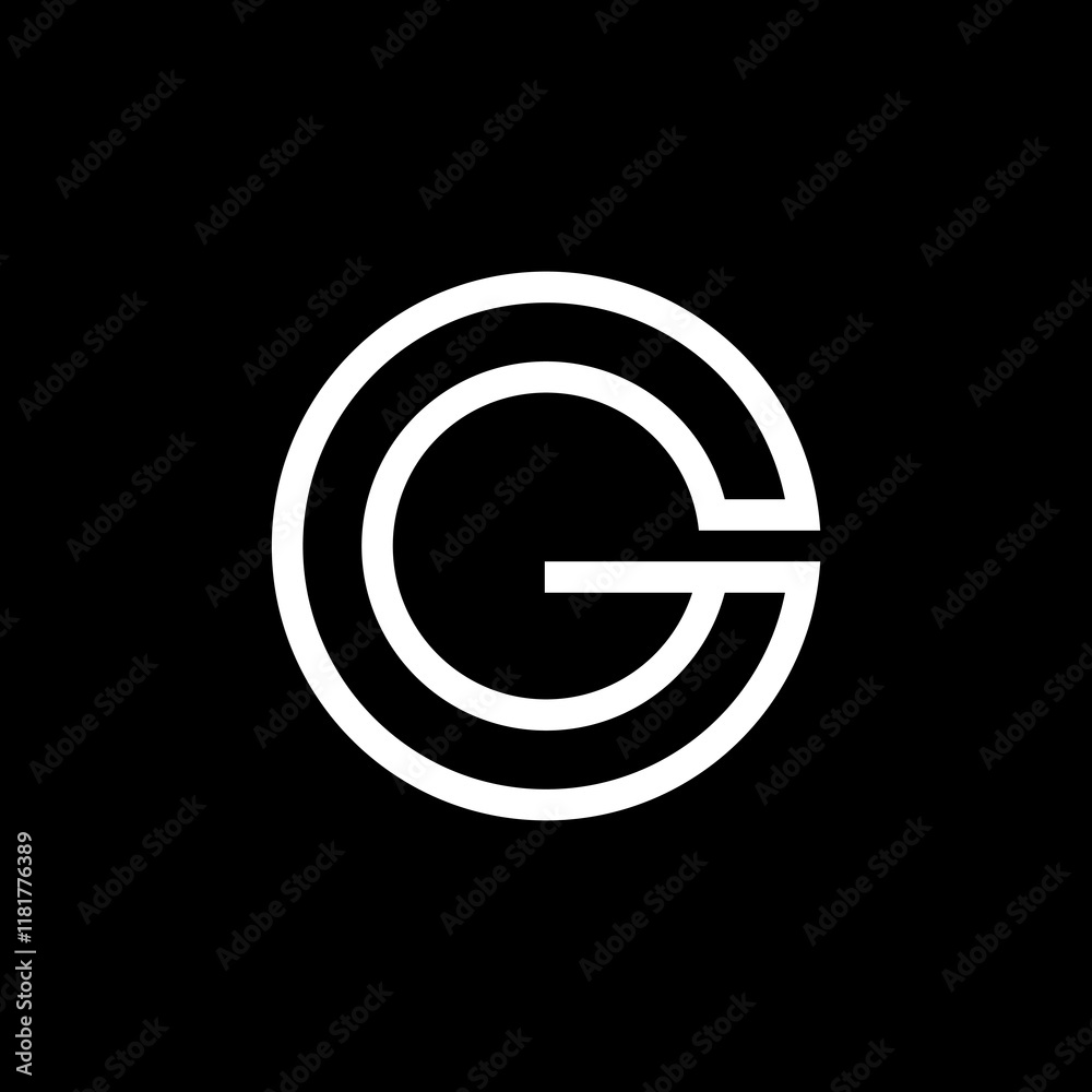 CG logo is round with thick lines. CG logo is round with thick lines.