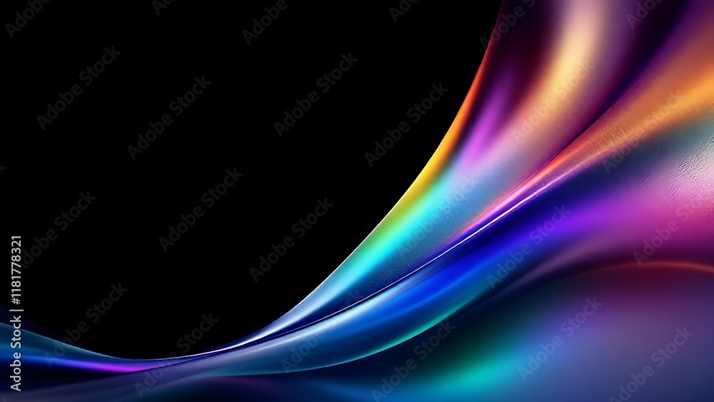 Obraz premium Abstract iridescent background design, 3d render