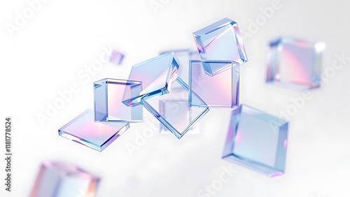Background design, abstract geometric blocks, 3d render