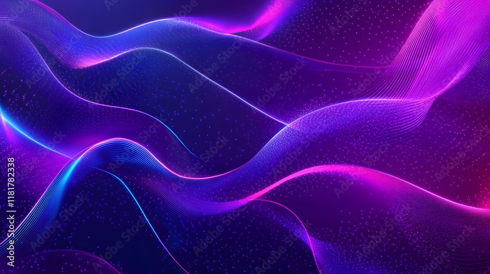 Abstract Waves Flow Dynamically in Neon Abstract Waves Flow Dynamically in Neon