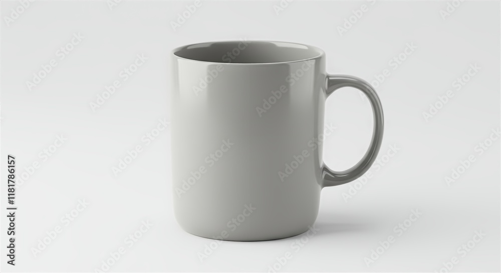 Obraz premium white cup isolated on white