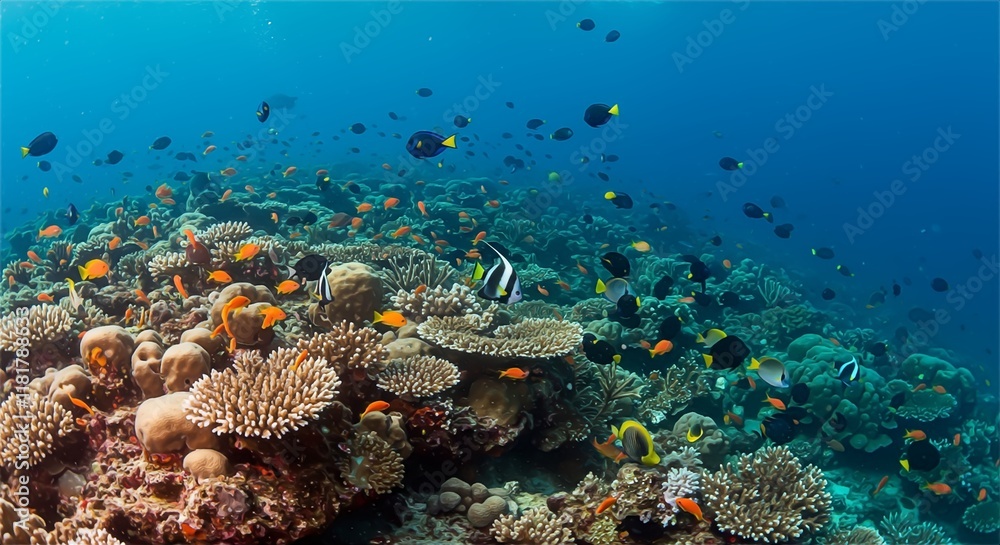 Naklejka premium coral reef in the sea