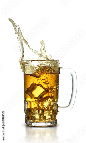 glass mug with beer