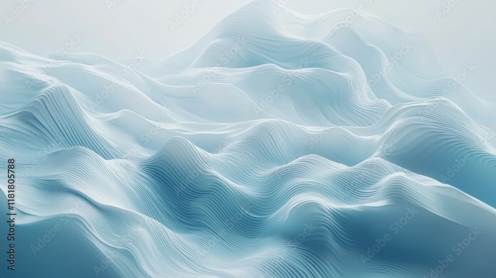 Obraz premium Abstract ocean wave network minimalist design digital art serene environment aerial view fluid concepts