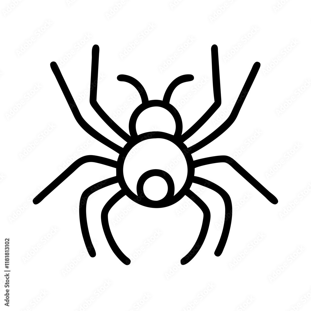 spider icon, animals line art, animals vector - simple black line art icon of spider perfect for logos, and animals -themed designs. spider icon, animals line art, animals vector - simple black line art icon of spider perfect for logos, and animals -themed designs.