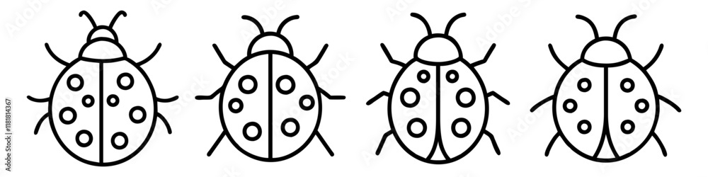 ladybug icon, animals line art, animals vector - simple black line art icon of ladybug perfect for logos, and animals -themed designs. ladybug icon, animals line art, animals vector - simple black line art icon of ladybug perfect for logos, and animals -themed designs.